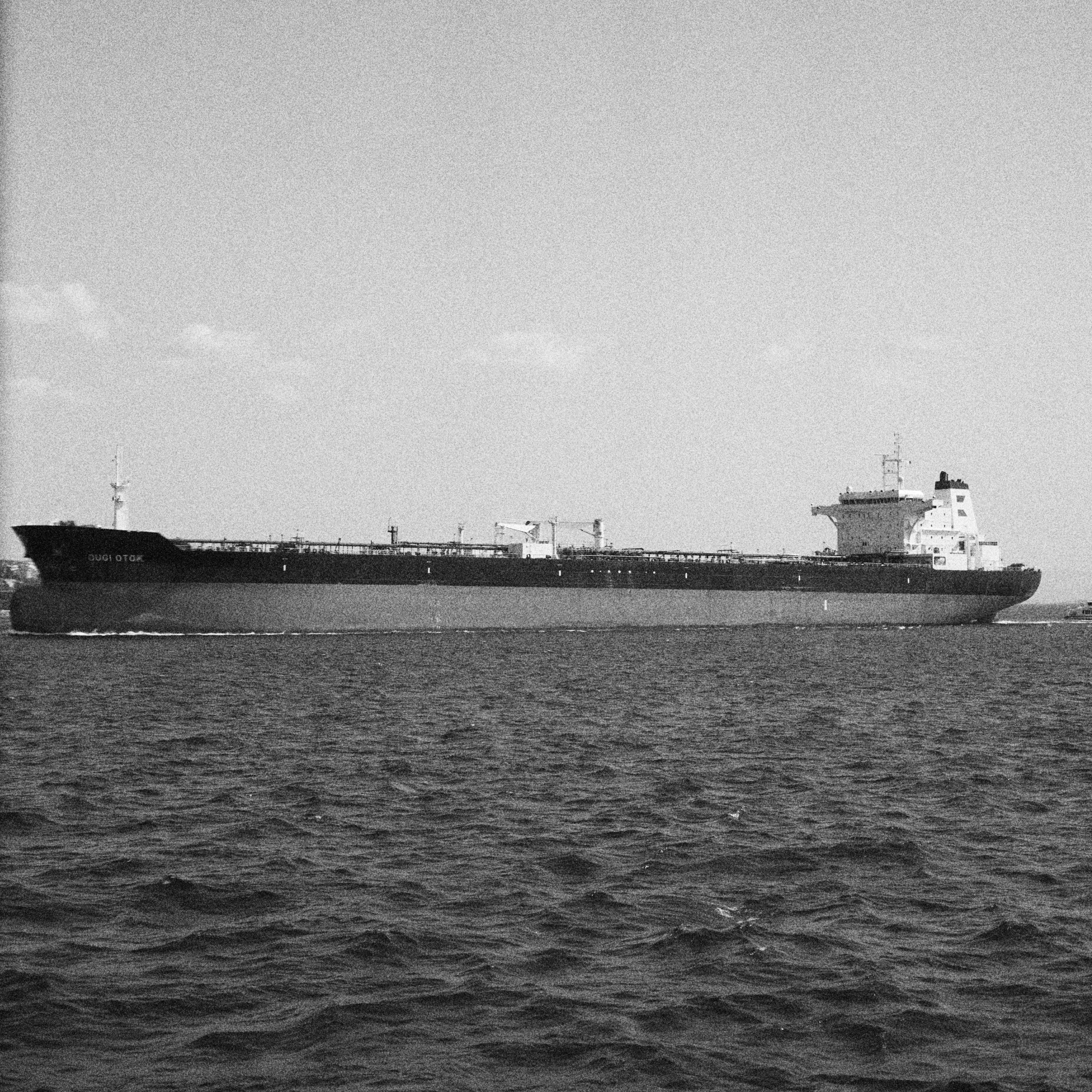 Ship underway in open waters